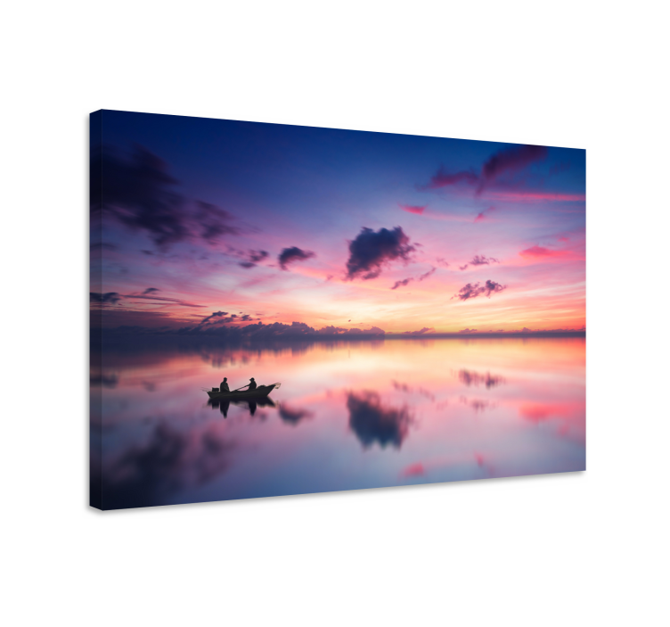 Landscape canvas serene sunset reflections - TenStickers