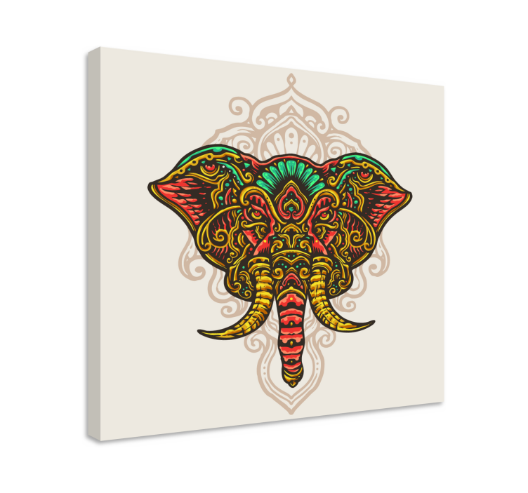 Elephant wallart intricate elephant design - TenStickers