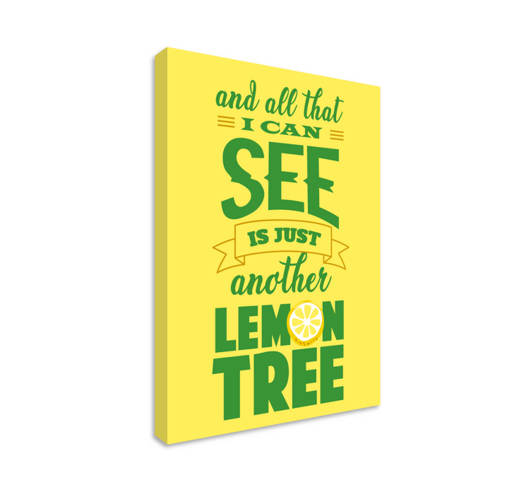 Hand draw lemons quote canvas wall art - TenStickers
