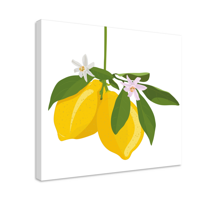 Lemon tree fruit canvas art - TenStickers