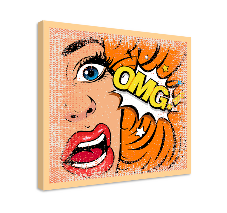 Emotional reaction icon retro canvas - TenStickers