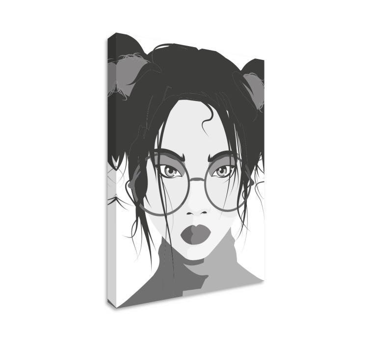 People canvas stylish young woman - TenStickers