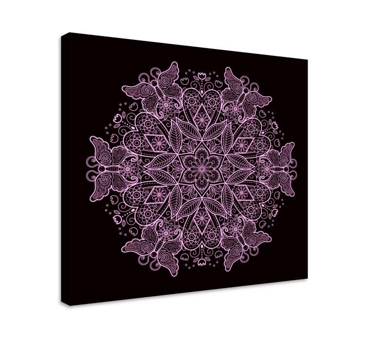 Butterfly Mandala butterfly canvas wall art - TenStickers