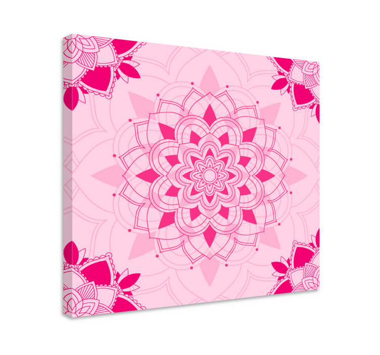 Zen canvas art intricate floral mandala - TenStickers