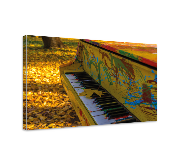 Autumnal Piano Melody music canvas art - TenStickers