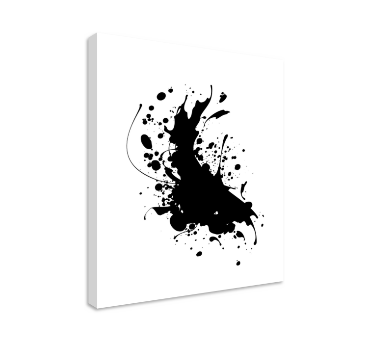 Black ink splash canvas art prints - TenStickers