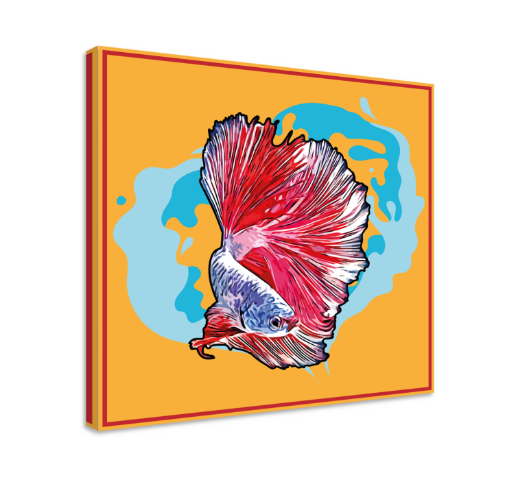 Fish canvas of vibrant betta fish - TenStickers