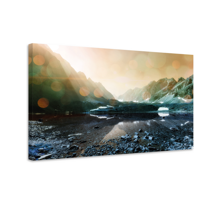 Landscape canvas mountain reflections - TenStickers
