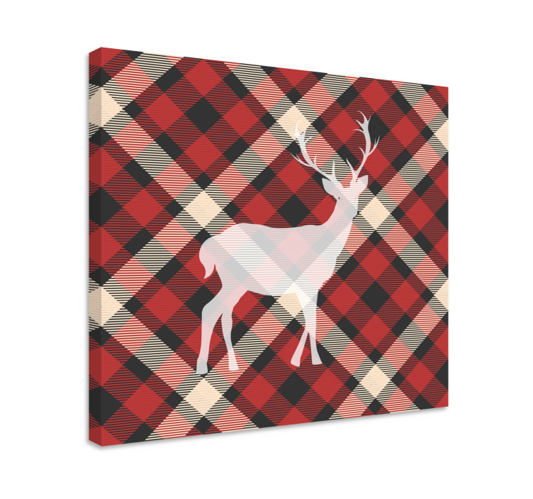 Stag canvas stylized stag silhouette art - TenStickers