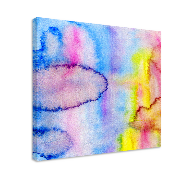 Abstract wall art 1 colorful watercolor mixes - TenStickers
