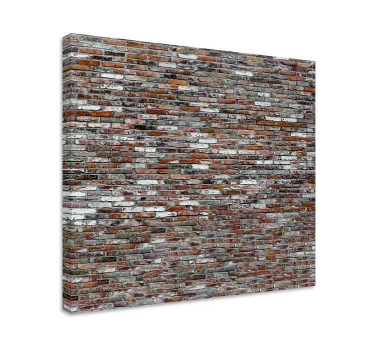 Ornamental canvas print rustic brick texture - TenStickers