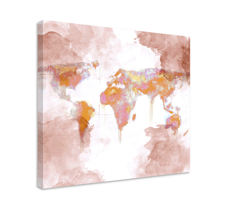 World map wall art artistic world map - TenStickers