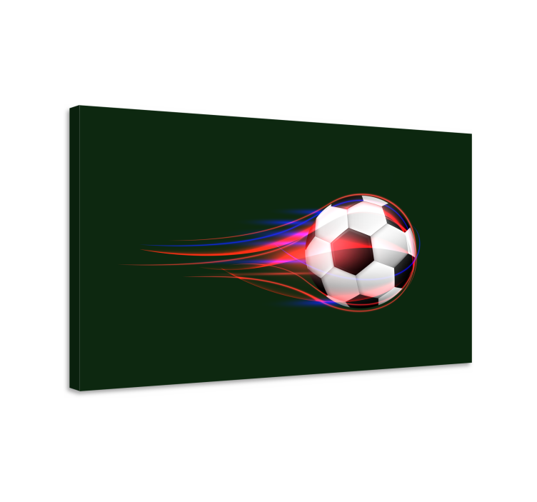 Dynamic Soccer Ball sports canvas art - TenStickers