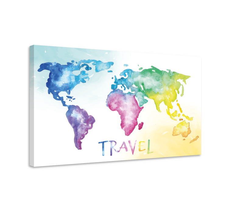 World map wall art travel map decor - TenStickers