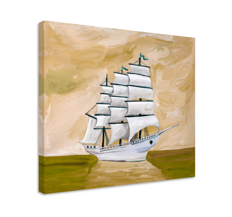 Cityscape wall art sailing vessel design - TenStickers