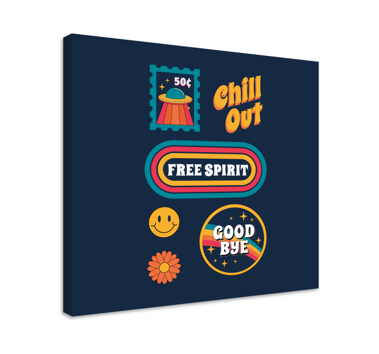 Chill free spirit quote canvas - TenStickers