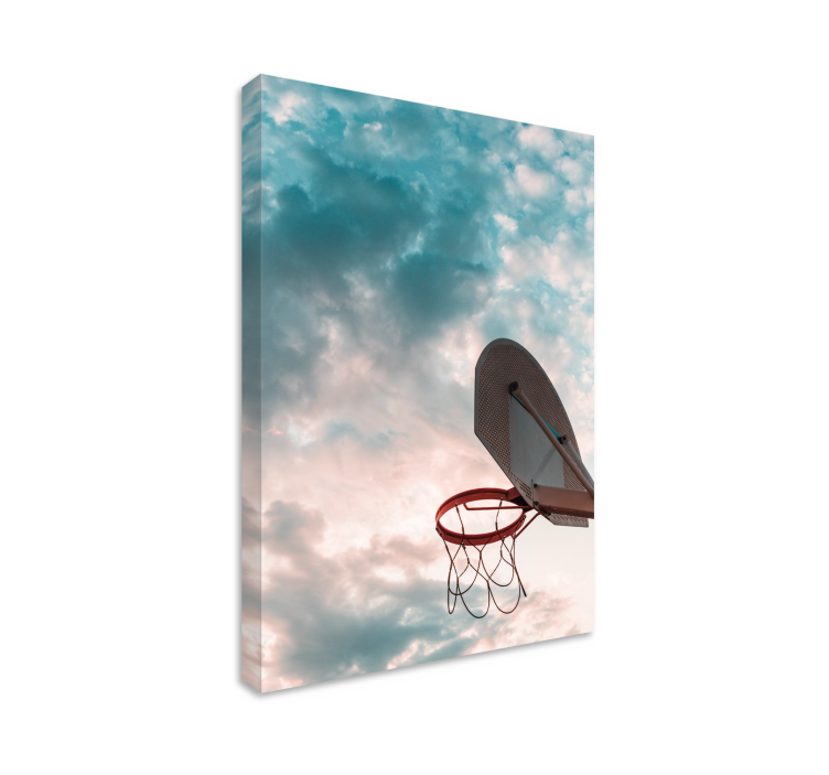 Basketball court Blue home canvas prints - TenStickers