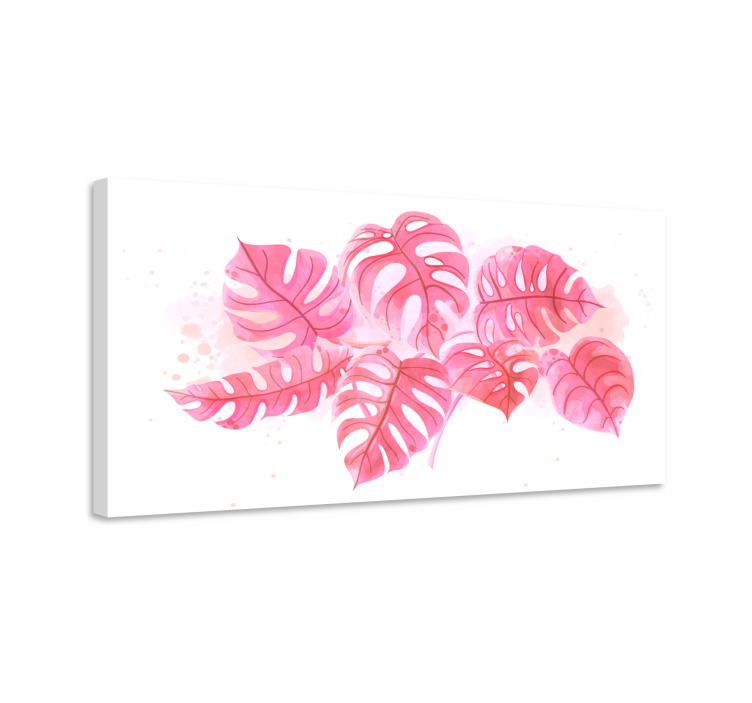 Flowers canvas monstera leaf arrangement - TenStickers