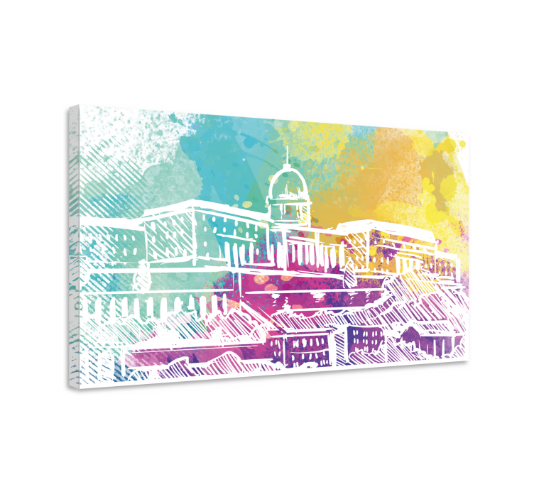 Cityscape wall art historic architecture design - TenStickers