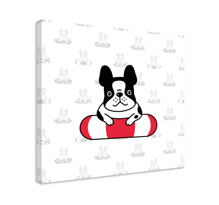 Dog wall art cute french bulldog art print - TenStickers