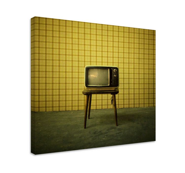 Retro canvas retro television stand - TenStickers