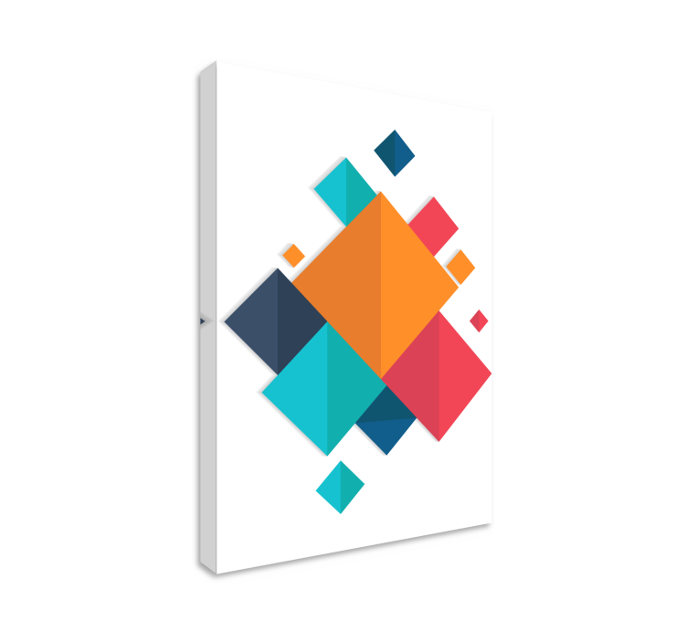 Vibrant Shapes geometric canvas - TenStickers