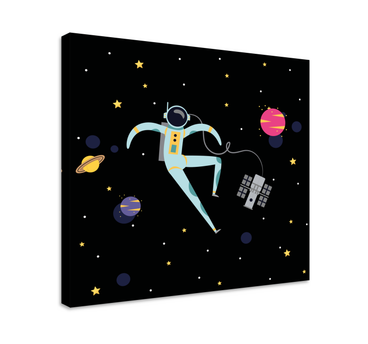 Astronaut in Space video game canvas wall art - TenStickers