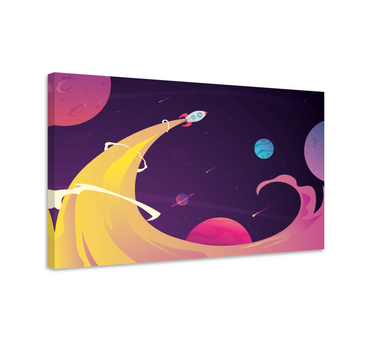 Video game canvas wall art rocket launch adventure - TenStickers