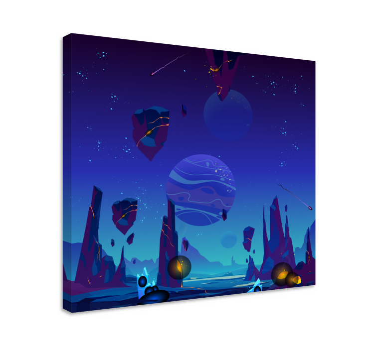 Nursery canvas cosmic adventure scene - TenStickers