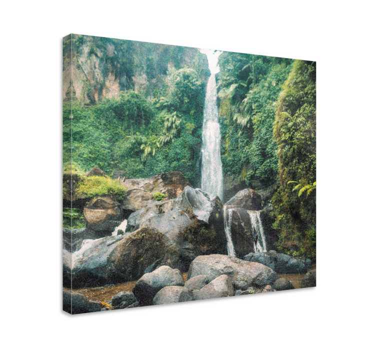 Landscape canvas serene waterfall scene - TenStickers