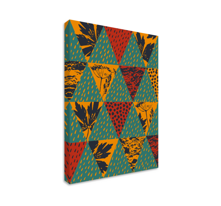 Geometric canvas floral design - TenStickers