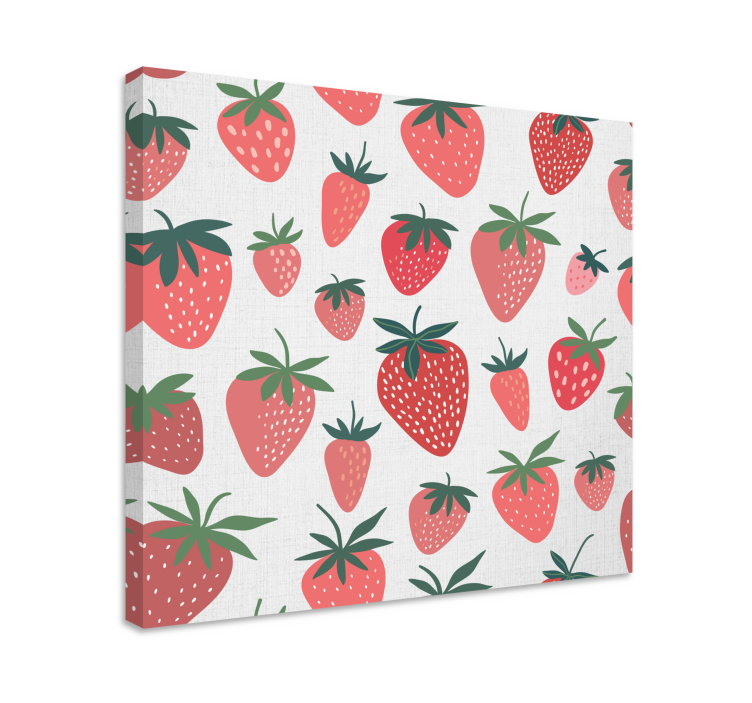 Fruit canvas wall art strawberry design - TenStickers