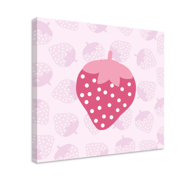 Fruit canvas wall art big strawberry design - TenStickers