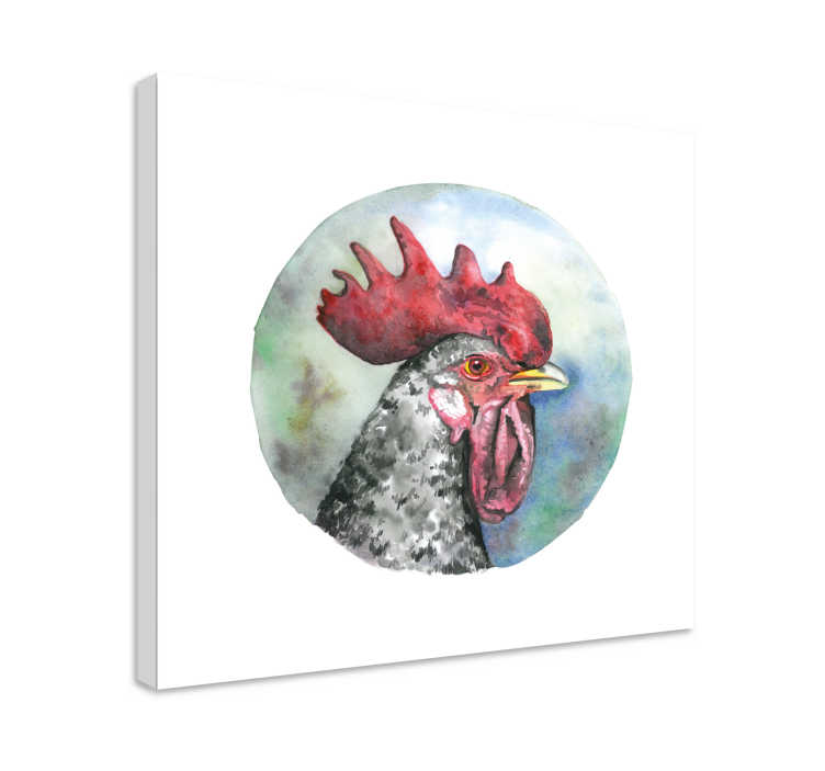 Dog wall art rooster portrait - TenStickers