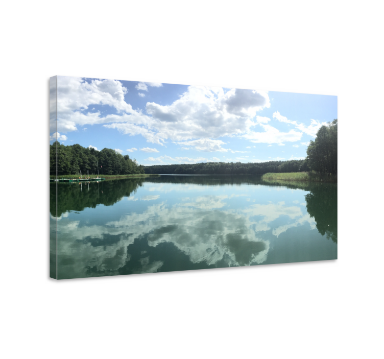 Landscape canvas reflective lake scene - TenStickers