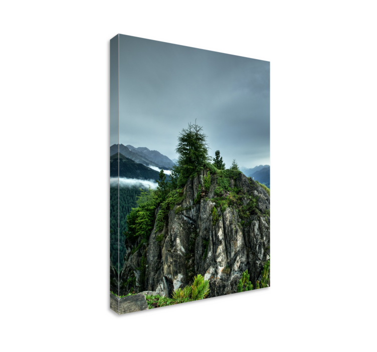 Landscape canvas mountain peak scene - TenStickers