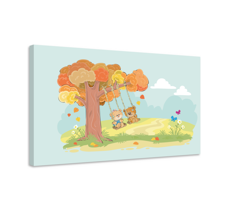 Bear Friends nursery canvas - TenStickers