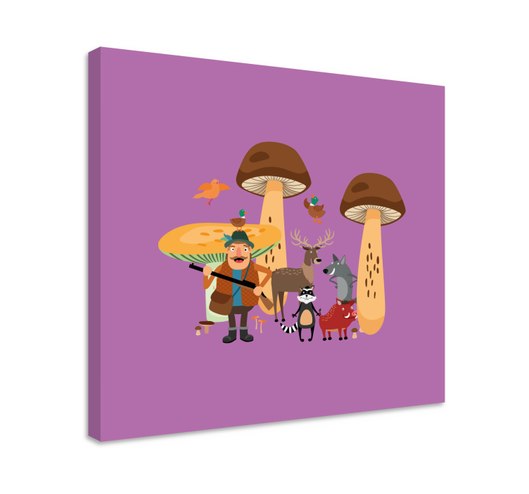 Animal canvas wall art forest adventure team - TenStickers