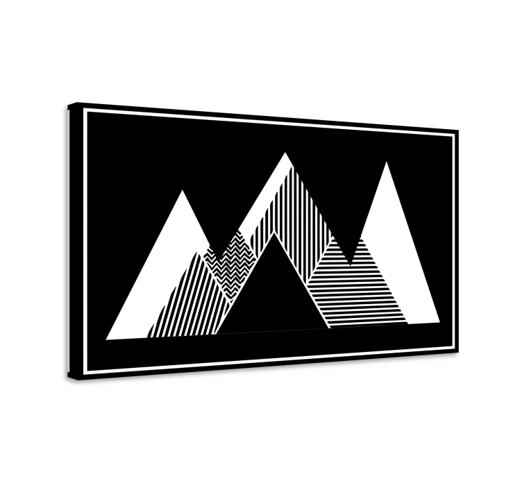 Geometric canvas mountain peaks design - TenStickers
