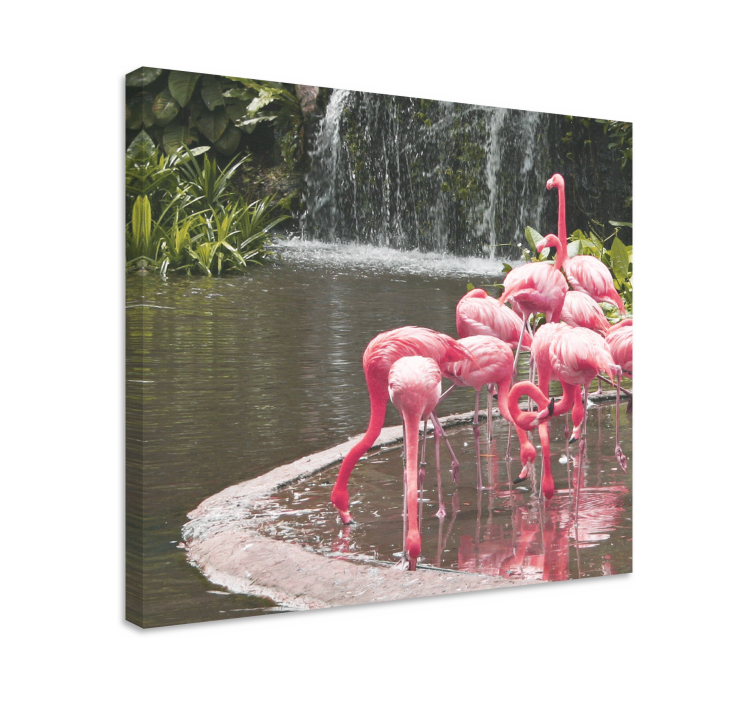 Dog wall art flamingo flock pool - TenStickers