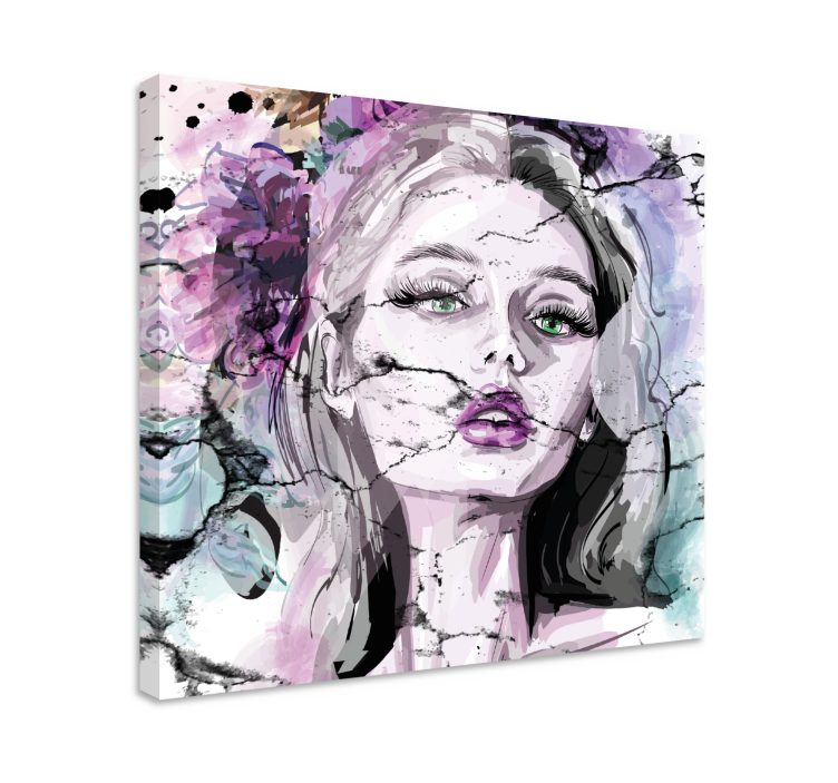 People canvas fragmented portrait beauty - TenStickers