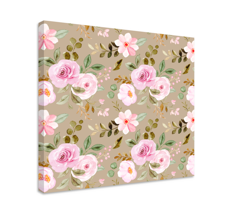 Flowers canvas blush bloom arrangement - TenStickers