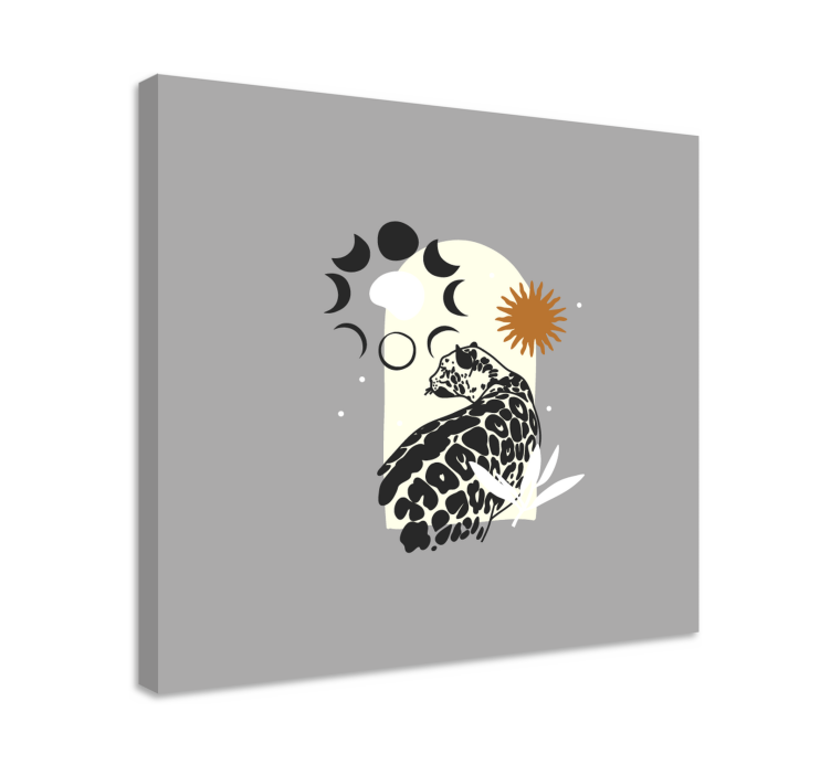 Elephant wallart featuring jaguar and celestial elements - TenStickers