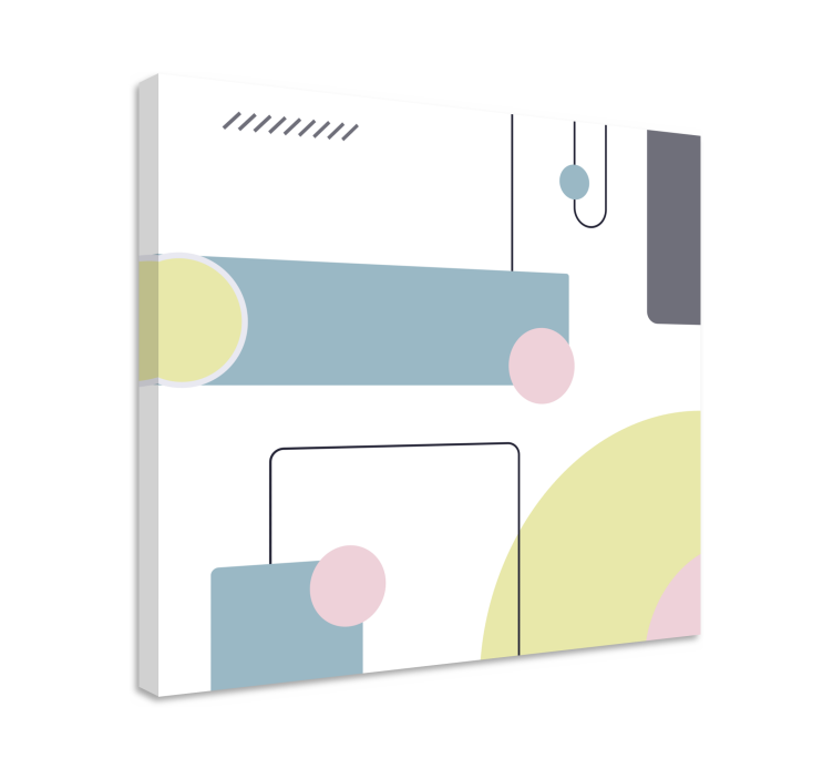 Modern canvas art abstract geometric design - TenStickers