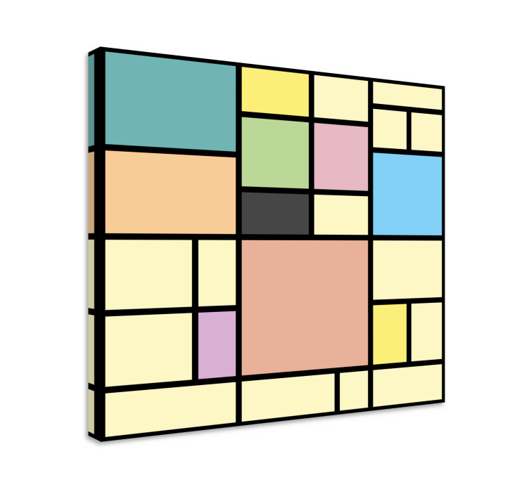 Geometric canvas of lively geometric shapes - TenStickers