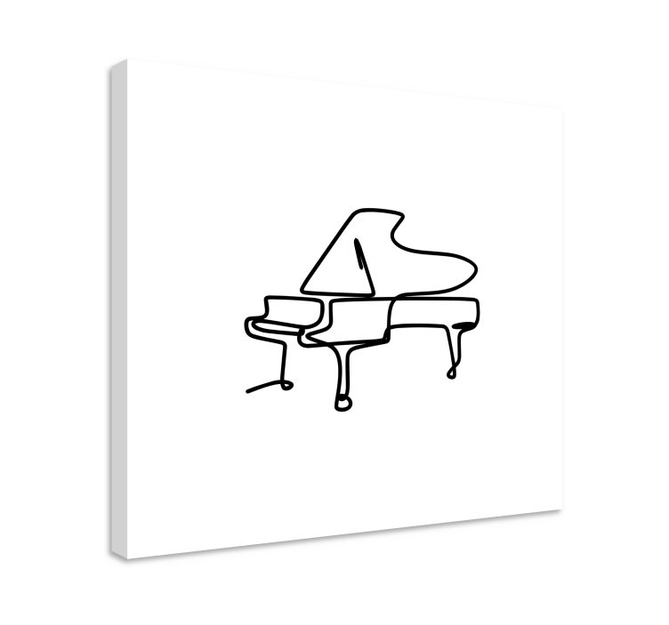 Music canvas art piano outline - TenStickers