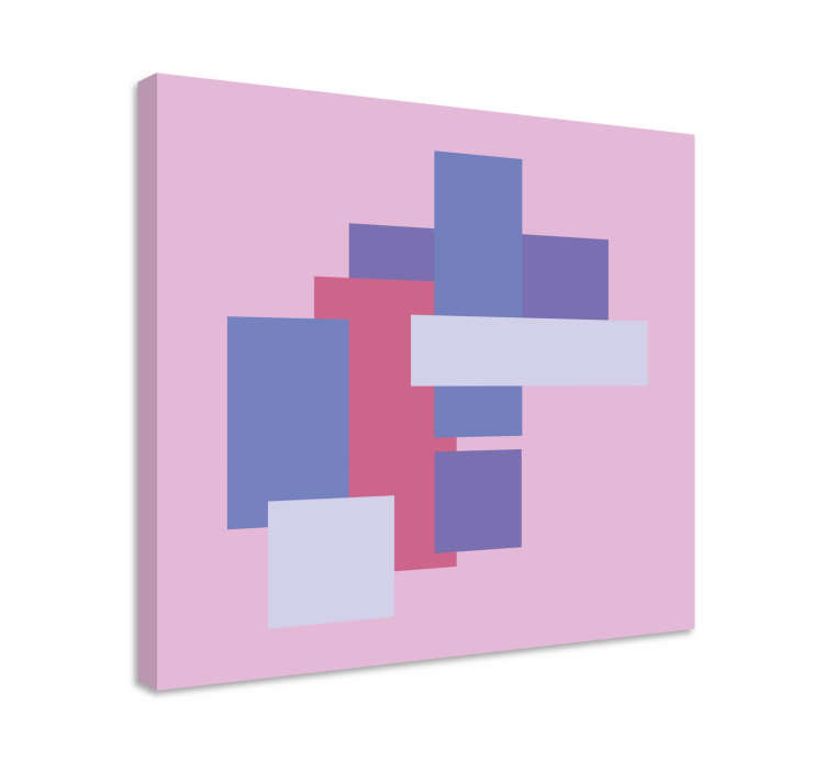 Geometric canvas abstract block composition - TenStickers