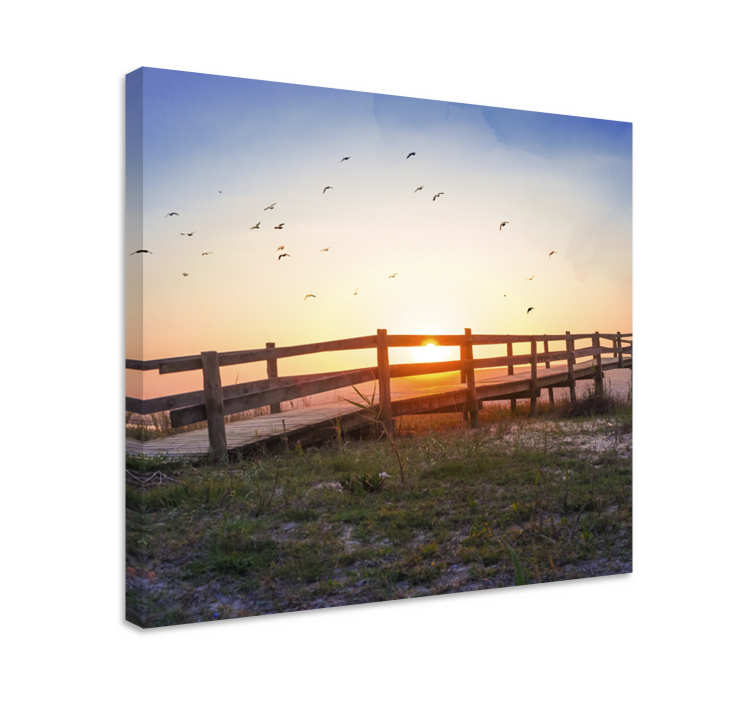 Landscape canvas serene sunset view - TenStickers
