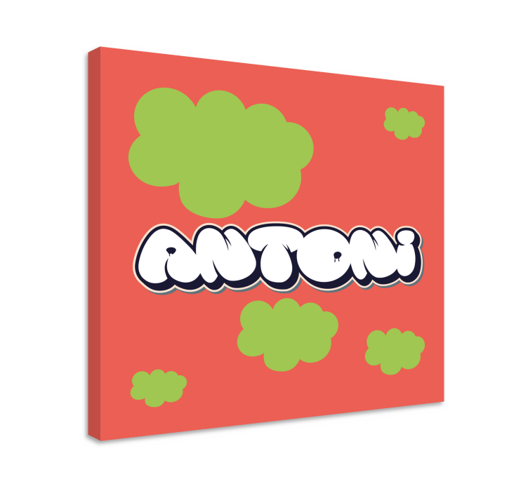 Abc canvas wall art in whimsical typography - TenStickers