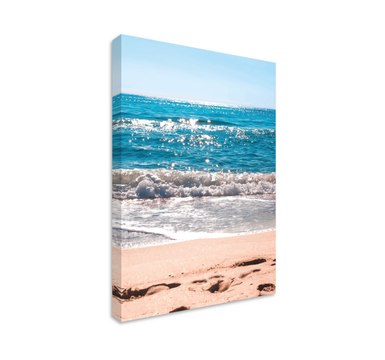 Calm beach on a sunny day landscape canvas - TenStickers